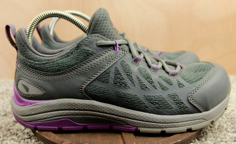 Red Wing Safety Sneakers Womens 8.5B Gray Purple Mesh Leather Work
